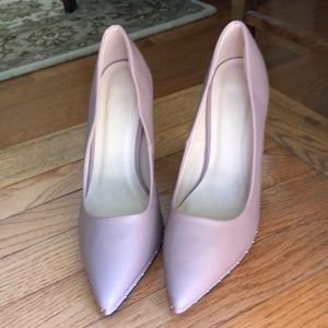 Blush pink heels with studs
